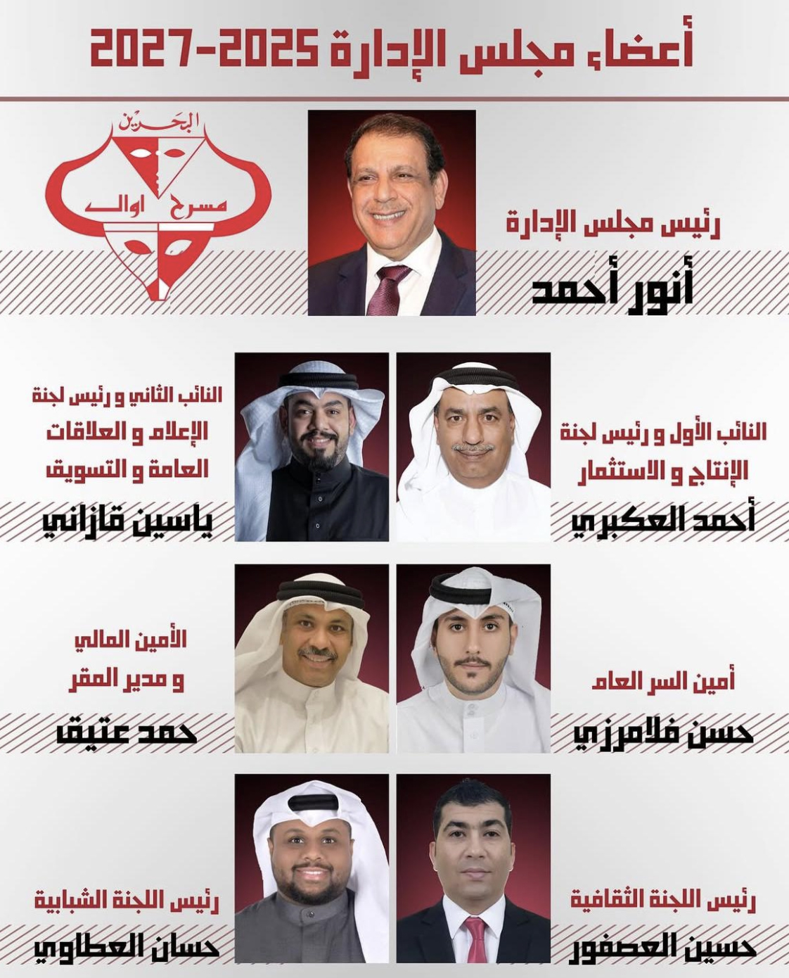 أعضاء مجلس إدارة المسرح